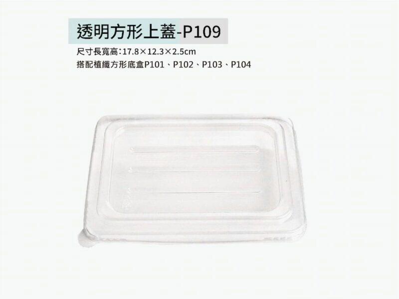 P109透明方形上蓋
